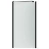 Black Shower Screen for Bathtub 120 x 68 x 130 cm
