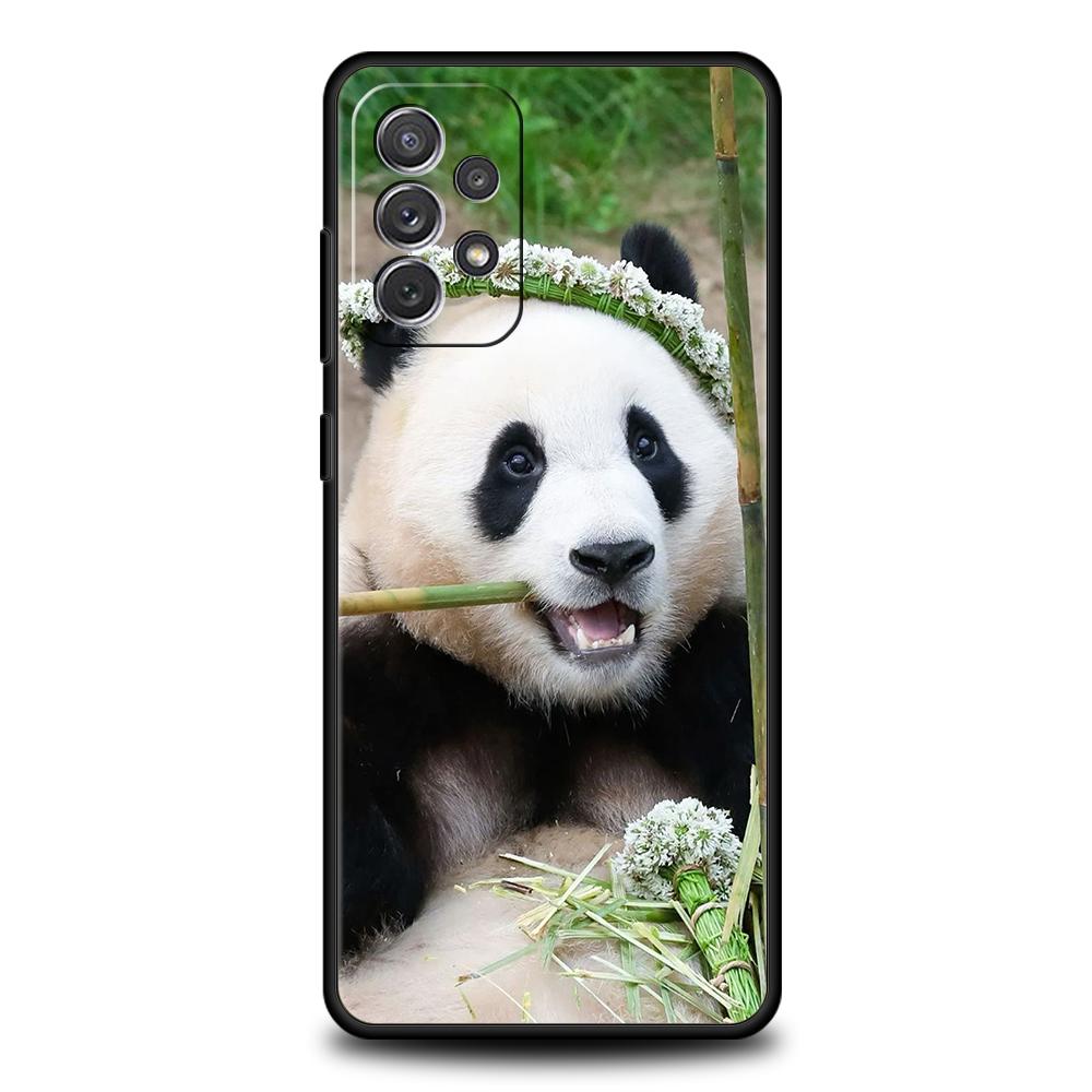 Чехол для телефона Samsung Galaxy A15 A13 A35 A55 A51 A71 A41 A31 A21S A03S A05 A17 A23 A25 A33 A53 A73 5G A07 4G Чехол панда