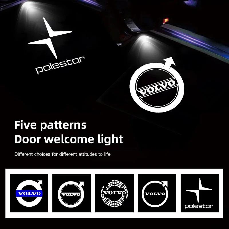 Светодиодные проекционные лампы с логотипом на двери автомобиля, приветственный свет для Volvo XC40 XC90 V40 V90 V60 XC60 S80 S60 S90 V70 XC70