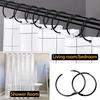12PCS Circular Bathroom Curtain Rings Rust Proof Curtain Rings Curtain Hang Holder  Window Drapes