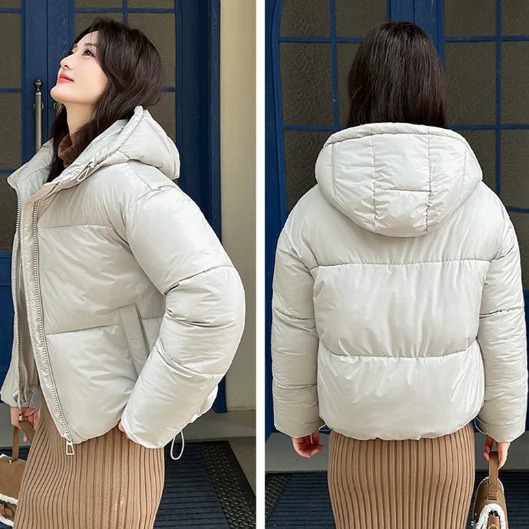 New thickened hooded loose down cotton-padded jacket women's jacket winter short thickened bread-padded jacket tide