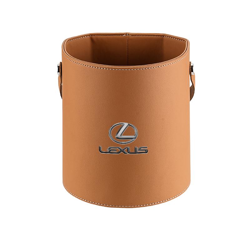 For Lexus RX NX LX ES GS IS UX etc Car Trash Can Waterproof with Lid Leakproof Leatherette Waste Bin AEN1
