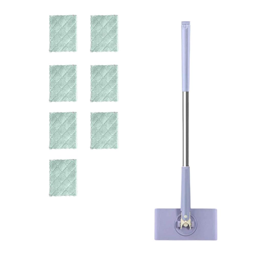 Модернизированная швабра Grip, швабра со сменной тканью с автоматической ручкой пуш-пул без помощи рук, вращающаяся на 360 градусов головка, в комплекте для ванной и кухни