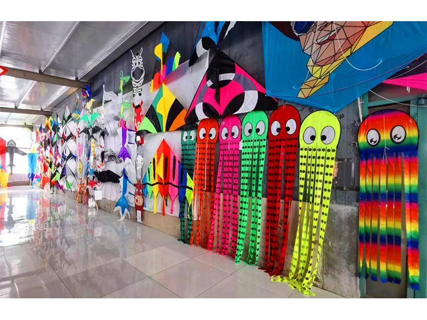 Вэйфанский 3D воздушный змей «Радужный стример» с шипастым хвостом – Легко запускать