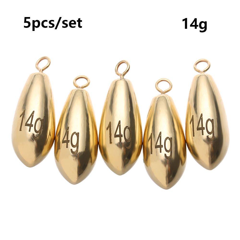 5pcs Split Line Sinkers Additional Weight Sinker Hook Connector Brass Fishing Lead fall