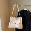 Fashion Lock Buckle Single Shoulder Bag PU Leather Large capacity Crossbody Bag Delicate Tote Bag for Women Girls