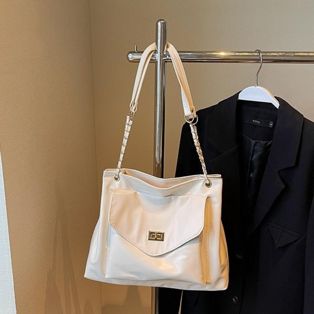 Fashion Lock Buckle Single Shoulder Bag PU Leather Large capacity Crossbody Bag Delicate Tote Bag for Women Girls