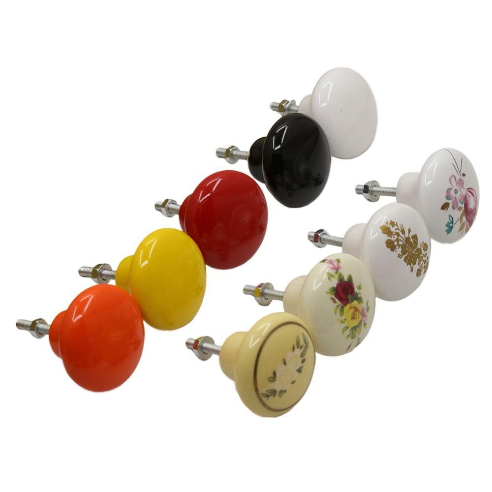Single Hole Door Pull Handles Glazed color Drawer Knobs Simplicity Cabinet Knob Wine Cabinet