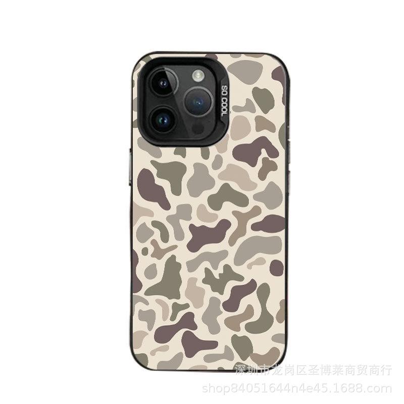 Новый камуфляж подходит для Apple 15 цветной серебристый iPhone14Pro креативный 11promax матовый 16 защитный чехол 17.