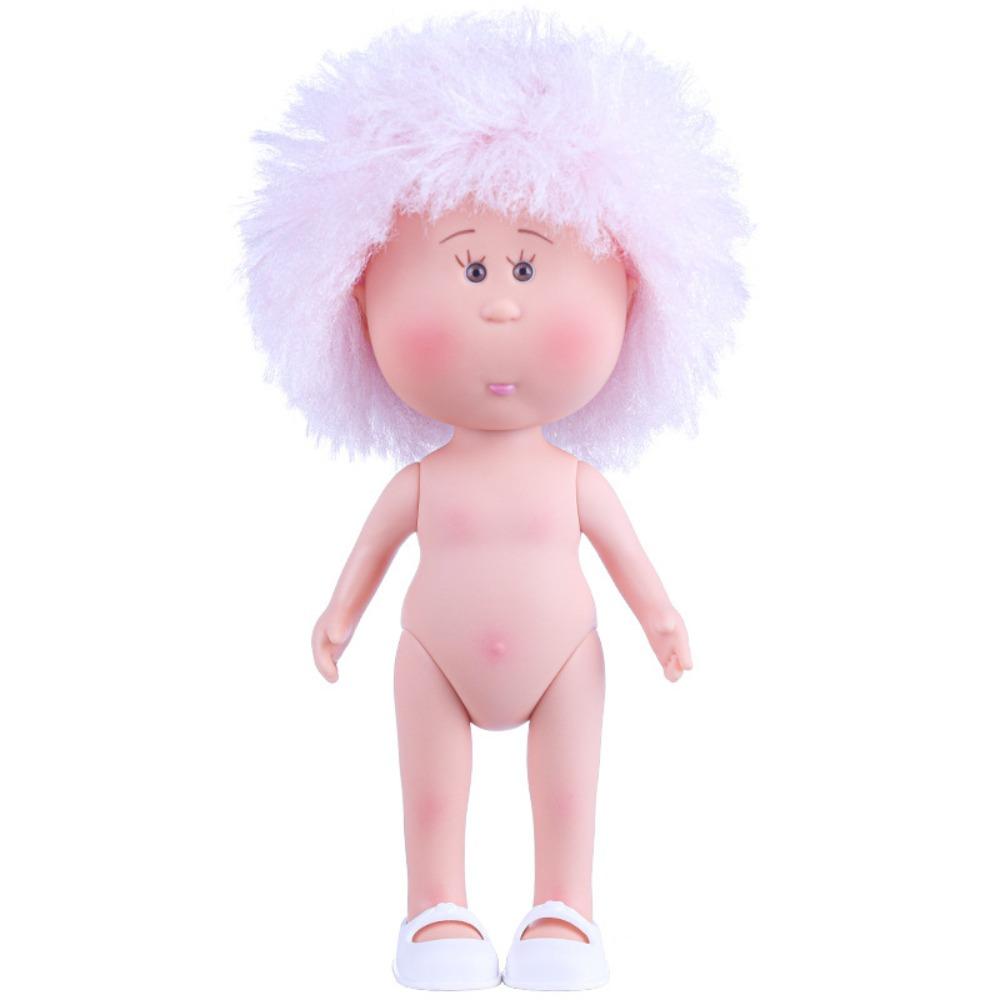 Fashion Curly Hair 24Cm Bean Eye Vinyl Doll Dress Up Dark Skin Mia Potato Dolls 24Cm Movable Action Figure Body Doll Accessories
