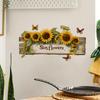 Sunflower Butterfly English Wall Stickers, Wall Stickers for Children's Room Decoration