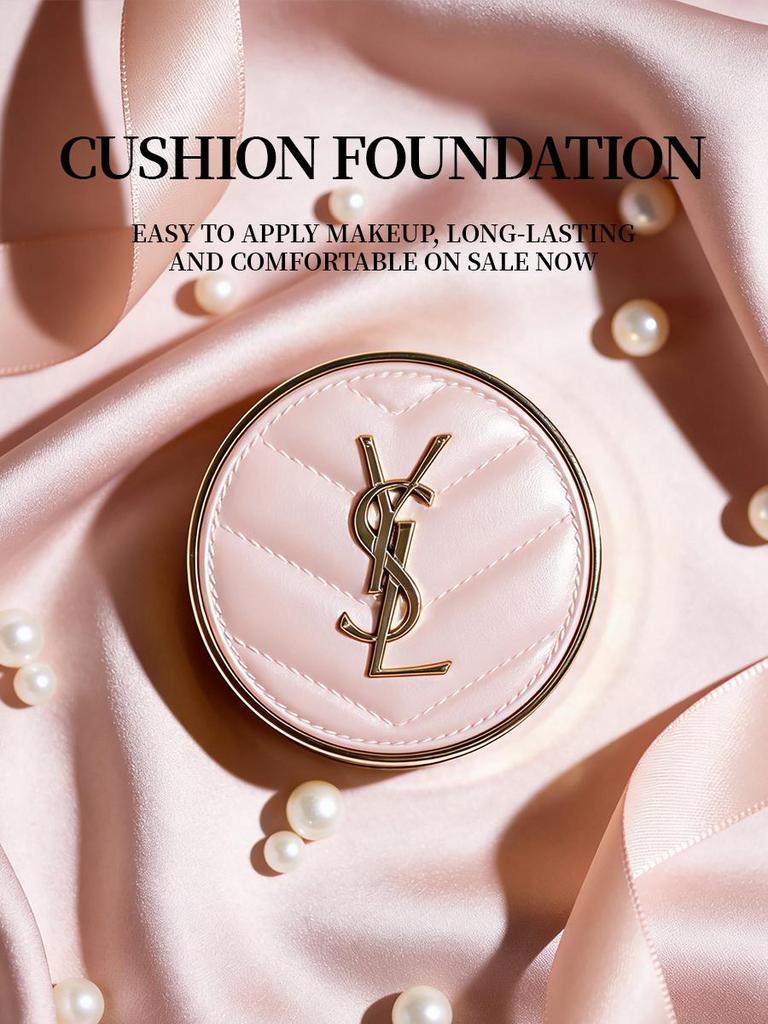 YSL Розовый Кушон B10 5г Мини | Сияющая Тональная Основа | Незаменимое Средство для Ежедневного Макияжа и Коррекции в Поездке