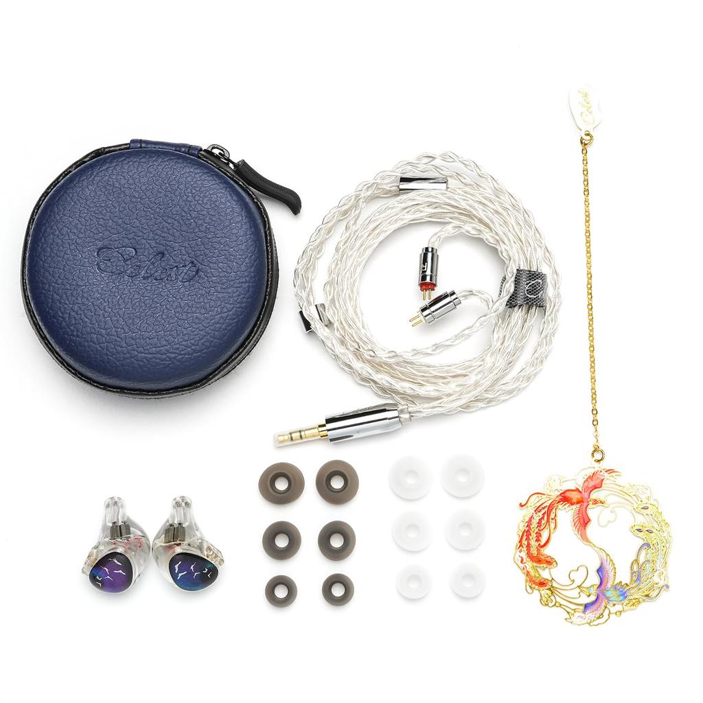 HiFiGo Kinera Celest PhoenixCall 1 6mm Microplanar Driver 5 Hybrid Driver Earphones DD+2BA+2 In-Ear Monitor, In-Ear (4.4mm, Transparent)