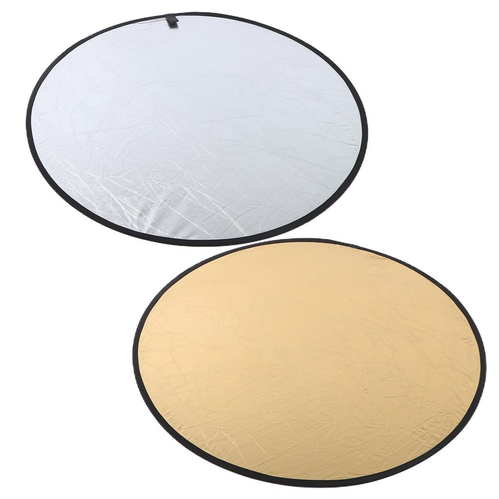 80cm 31.5in 2 In 1 Gold and Silver Photography Lighting Reflector Portable Collapsible Photo Studio Reflector with