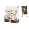 Miniature Bakery Display Case with Dessert Figurine Set for Dollhouse Bakery Store Display Kids Pretend Play Kitchen Toy