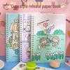 Cute Double-Sided Cartoon Sticker Book with Coil Binding