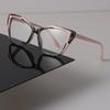 Minimalist Luxury Transparent Glasses Cool Cat Eye Frame Eyeglass Women Men Cool Clear Lens Frame Glasses