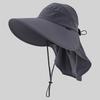 Женская шляпа с защитой от ультрафиолета и воротничком, дышащая летняя шляпа с широкими полями и солнцезащитным козырьком UPF 50+, для отдыха на пляже, походов, рыбалки, с открытым верхом