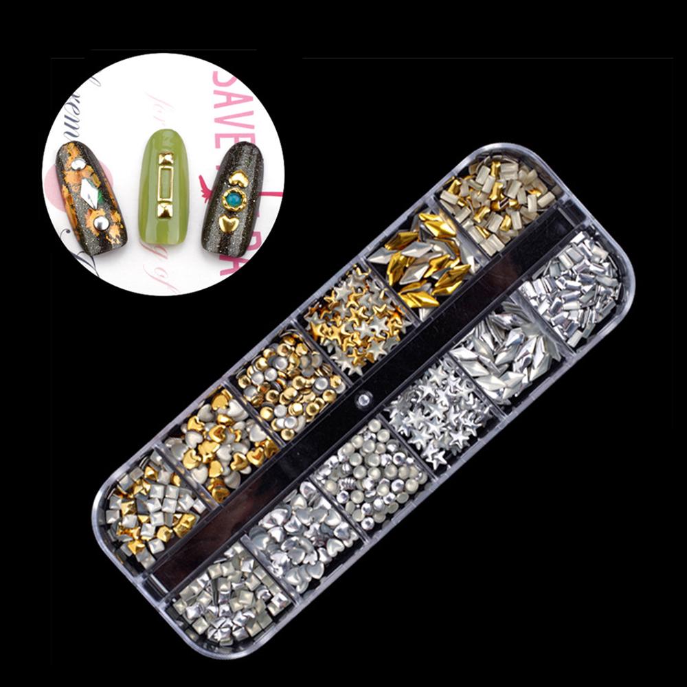 Nail Crystal Rhinestones Palette DIY Nail Sequins Mermaid Beads Nail Art Decorations Seashell Tips