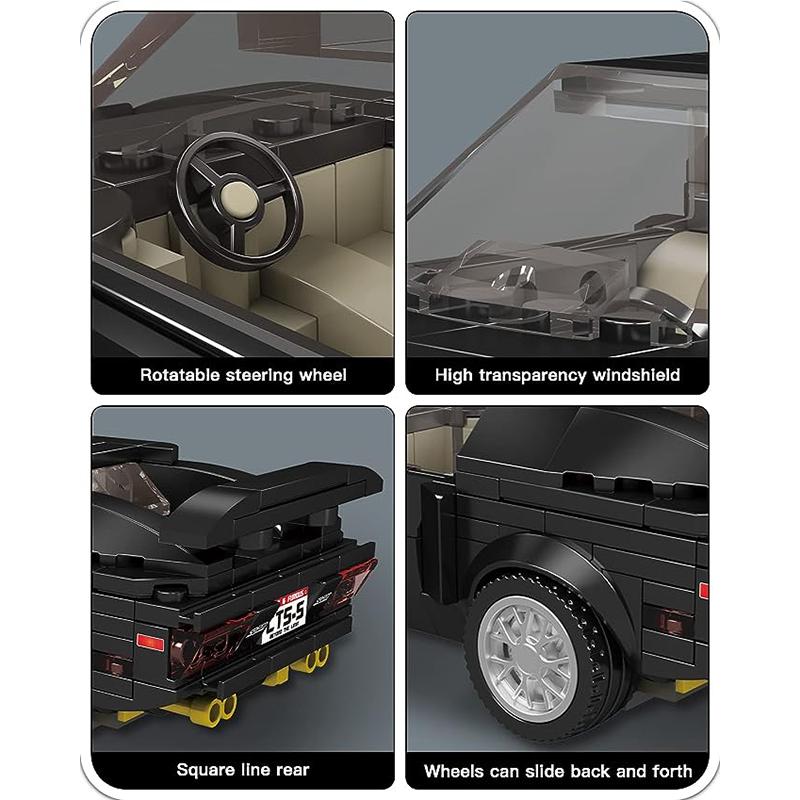 MOULD KING 27032 Speed Champion Racing Car Building Sets with Acrylic Display Case, GTS-5 Super Car