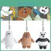 We Bare Bears Plush Keychains Grizzly, Ice Bear, And Panda Options!