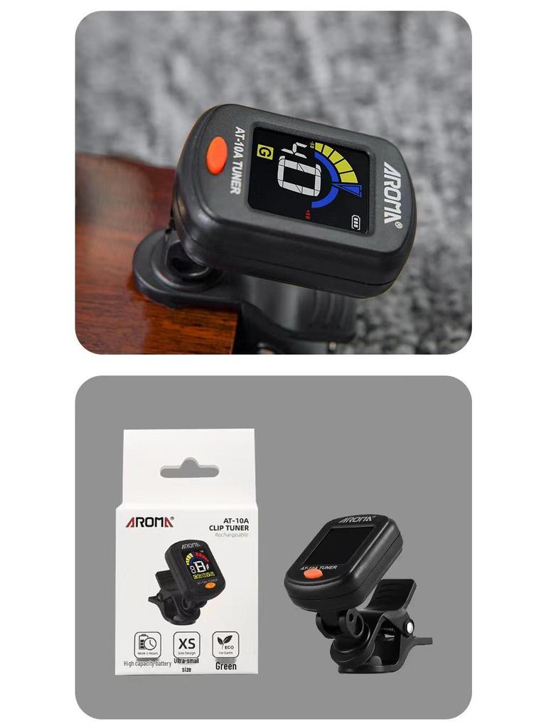 Color Screen Electronic Guitar and Violin Tuner, Twelve-Tone Equal Temperament for Ukulele