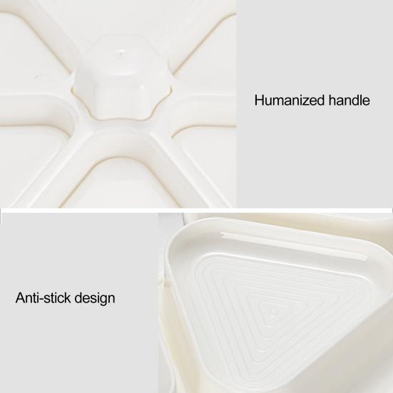 Онигири-мейкер, 6 сеток, пищевой пресс, нелипкий, легко снимается, сделай сам, пластиковый треугольный рисовый шарик, инструмент для изготовления суши, форма, инструменты для бенто