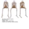 Halloween Skeleton Statue Resin See Speak Hear No Evil Skeleton Figurine with Dangling Legs for Indoor Mantel Table Shelf Decor