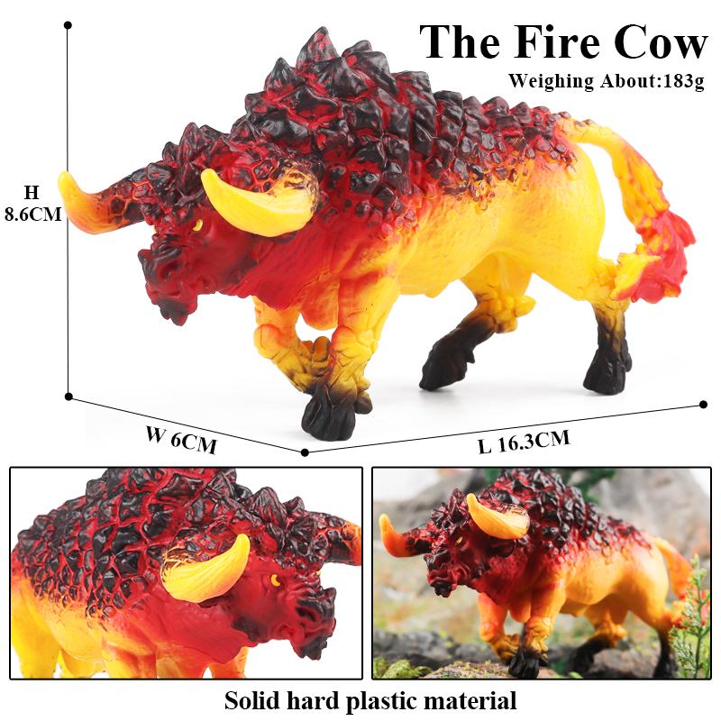 Oenux Original Savage Dinosaurs Myth Dragon Animals Model Fire Bull Octopus Monster Crab Action Figures Kids Collection Toy Gift