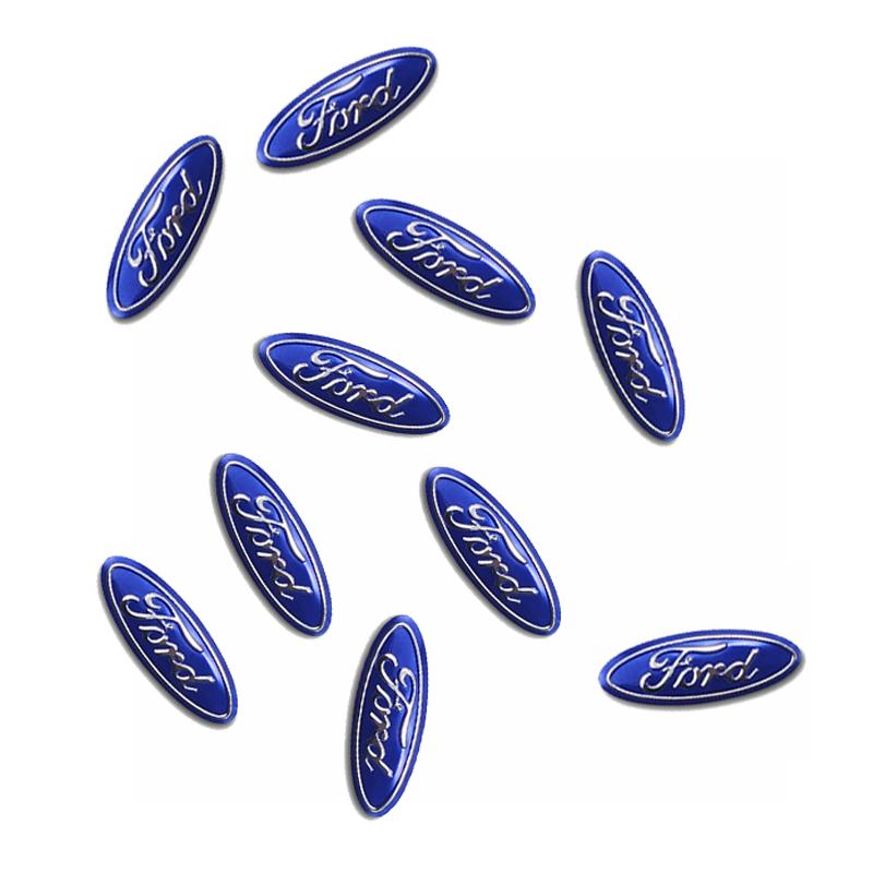VOPL3 5/10Pcs Car Logo Control Key Emblem Stickers Accessories For Ford S MAX Ranger Focus Fiesta Mondeo Kuga Mustang Escort Transit