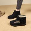 Fashion 2024 New Ethnic Style Embroidered Fashion Women Shoes Anti-slip and Durable Women's Cotton Boots Comfortable and Warm Mom Shoes