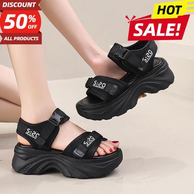 Роскошные женские сандалии, женская обувь на платформе, дизайнерские шлепанцы, уличная повседневная пляжная обувь, летние нескользящие женские сандалии с крючками и петлями