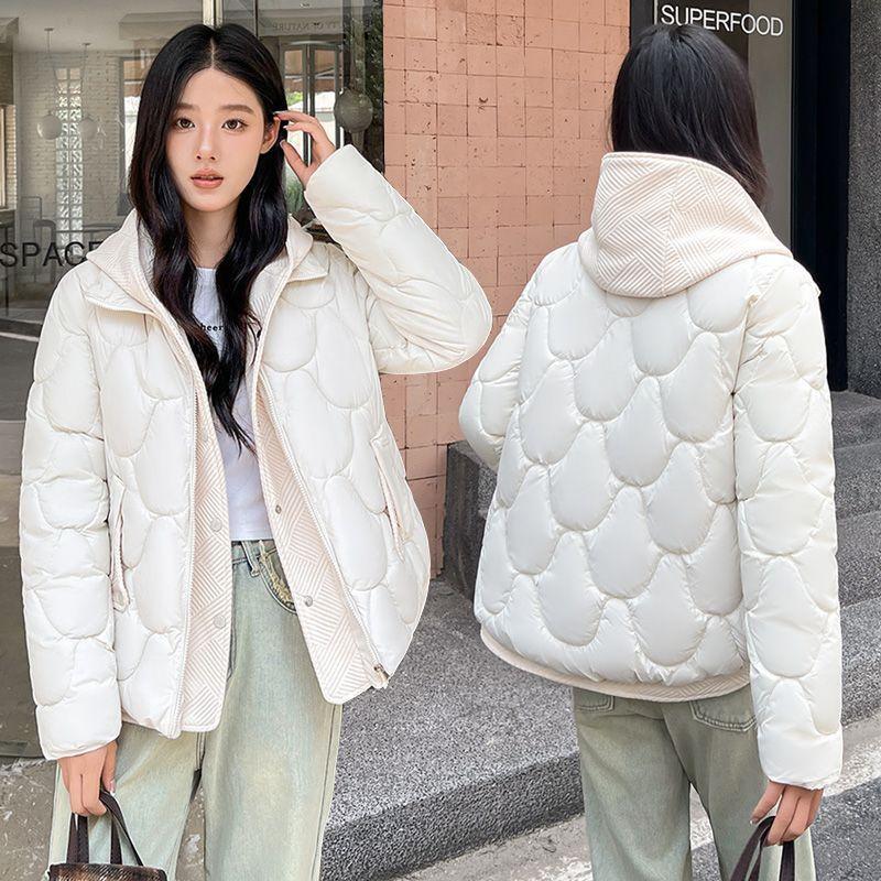 Winter Hooded Jacket Women Short Warm Loose Korean Style Clothes with Cotton Padded Jackets