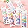 10PCS Cute Cartoon High Quality Printing Snap Hair Clips For Kids Solid Matel Hairpins Girls Hair Accessories Clips
