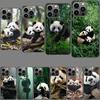 Чехол для телефона Panda Baby, Семья Больших Панды, Для iPhone 16E 15 Pro 14 Plus 17E 16 17 Pro Max Air 11 12 13 Mini, Ударопрочный Capa C