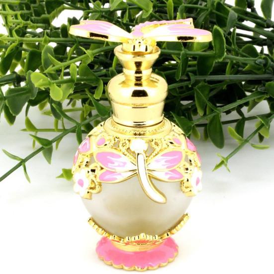 Флакон духов многоразового использования, 15 мл, с рисунком бабочки/стрекозы, для хранения жидкости, свет, роскошный арабский стиль, Дубай