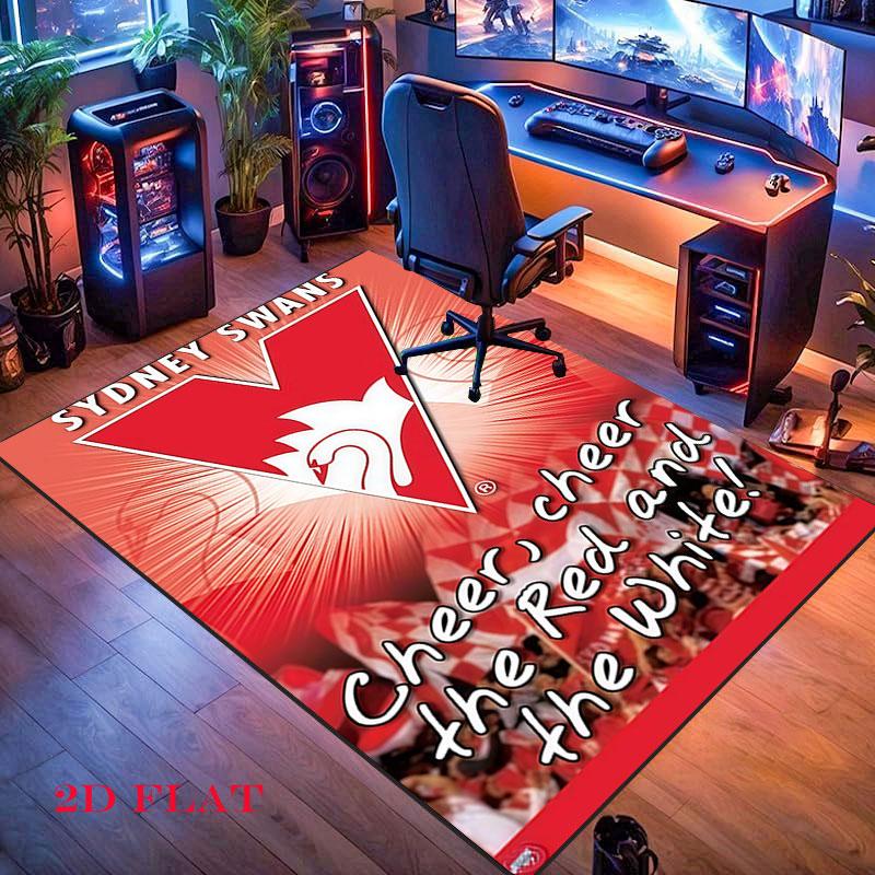 Go Sydney Swans Carpet Rug for Living Room Bedroom Home Sofa Decoration,Kids play Nonslip Floor Mat