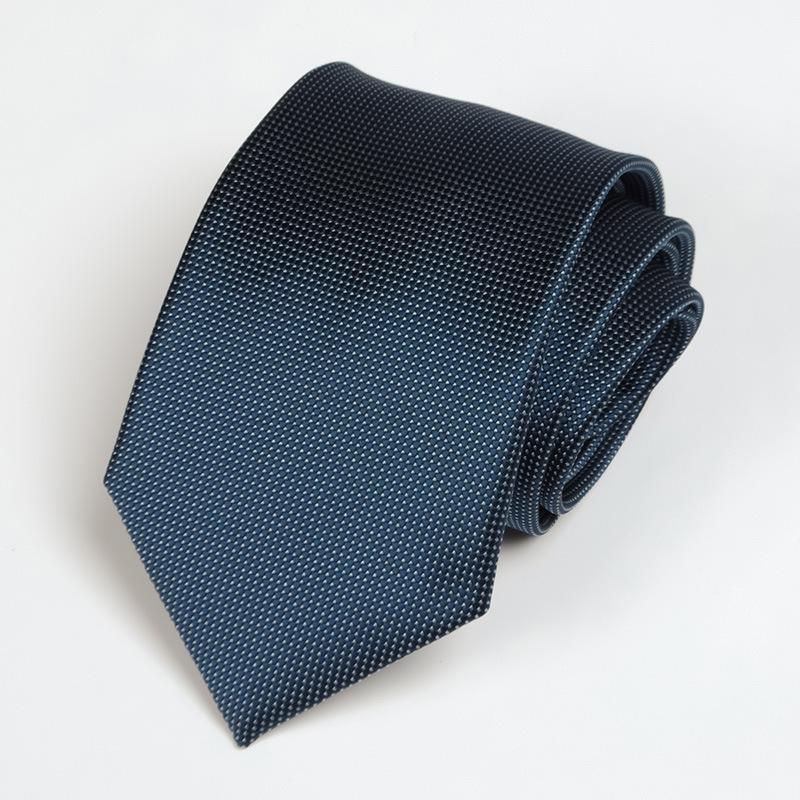 Men's Formal Fashion Professional Business Tie 8cm Polka Dot Pattern Blue New Suit Tie