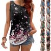 Women's Casual V Neck Printed Sleeveless Vest Tops Vest