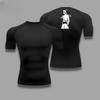 Bleach Comfortable Fitness T-shirt for Men Graphic Breathable Slim Fit Summer Running Gym Jogging Training Elastic Fitness Suit