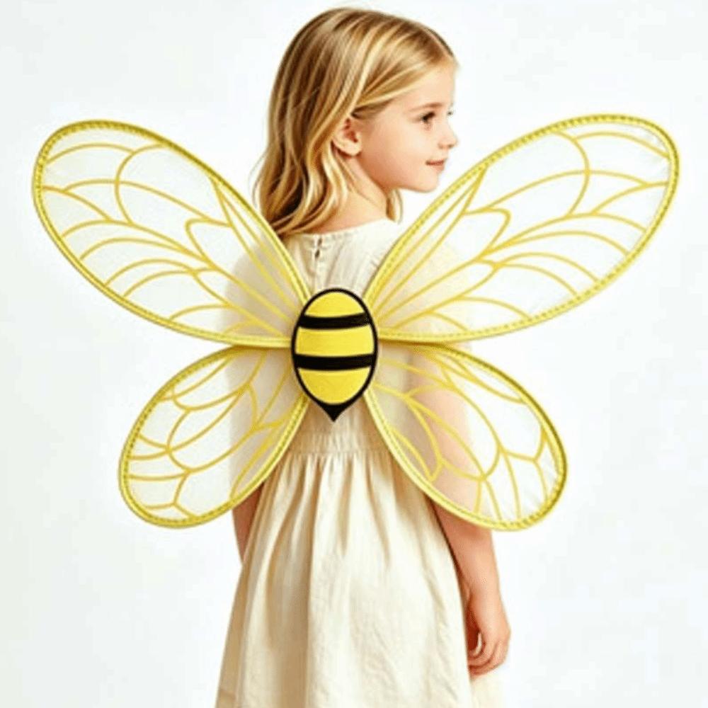 Insect Yellow Bee Fly Wings Bugs Kids Party Wings Lightweight Bee Cosplay Wings Suit Cosplay Event