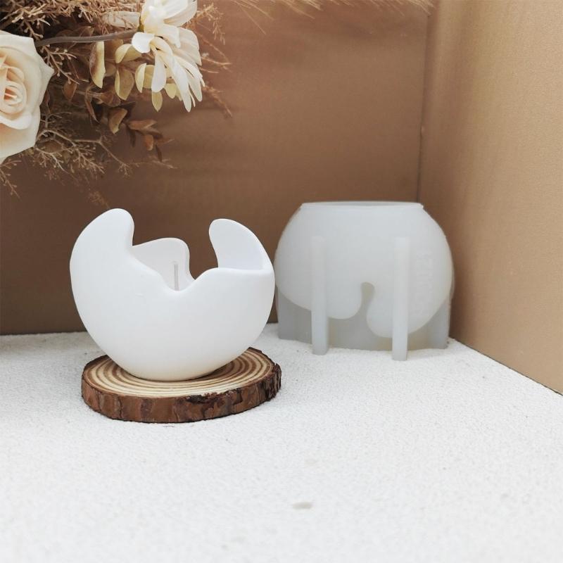 Eggshell Shape Silicone Candle Stand Mould For Epoxy Resin Candle Tealight Holder Decoration Candlestick Silicone Molds