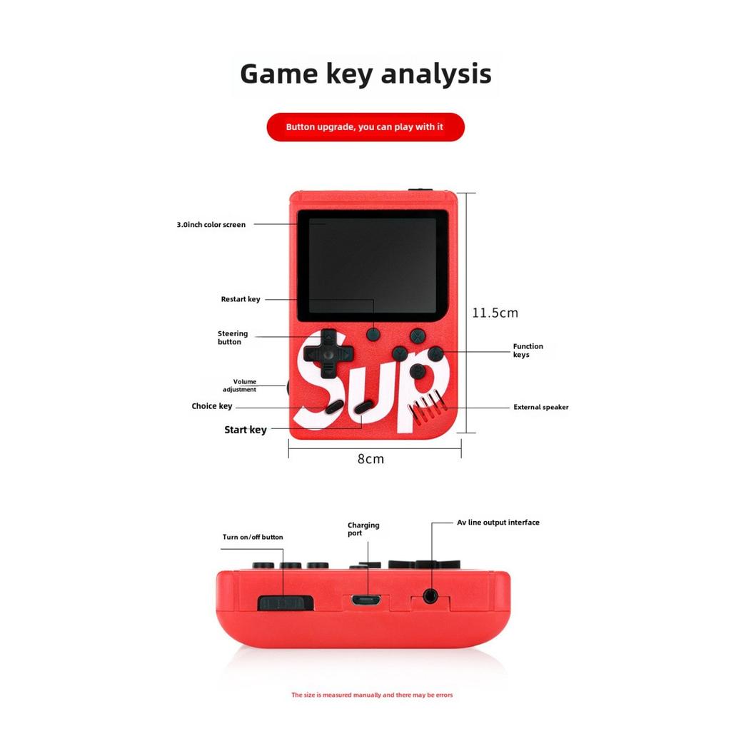 SUP DAZG02-SUP Handheld Game Console 400 In 1 Doubles Nostalgic Handheld Console Retro Mini Children's Toy Game Console