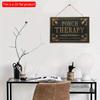 2D плоская деревянная 30*20 см винтажная деревянная настенная табличка "Porch Therapy" декоративная вывеска с цветочным дизайном, идеально подходит для дома, бара, кафе, гаража и крыльца