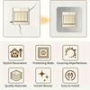 2pcs Modern Simple Anti-Dirty Buckle Type Non-Adhesive Dustproof Switch Protective Cover Outlet Wall Sticker Aluminum Socket Fra