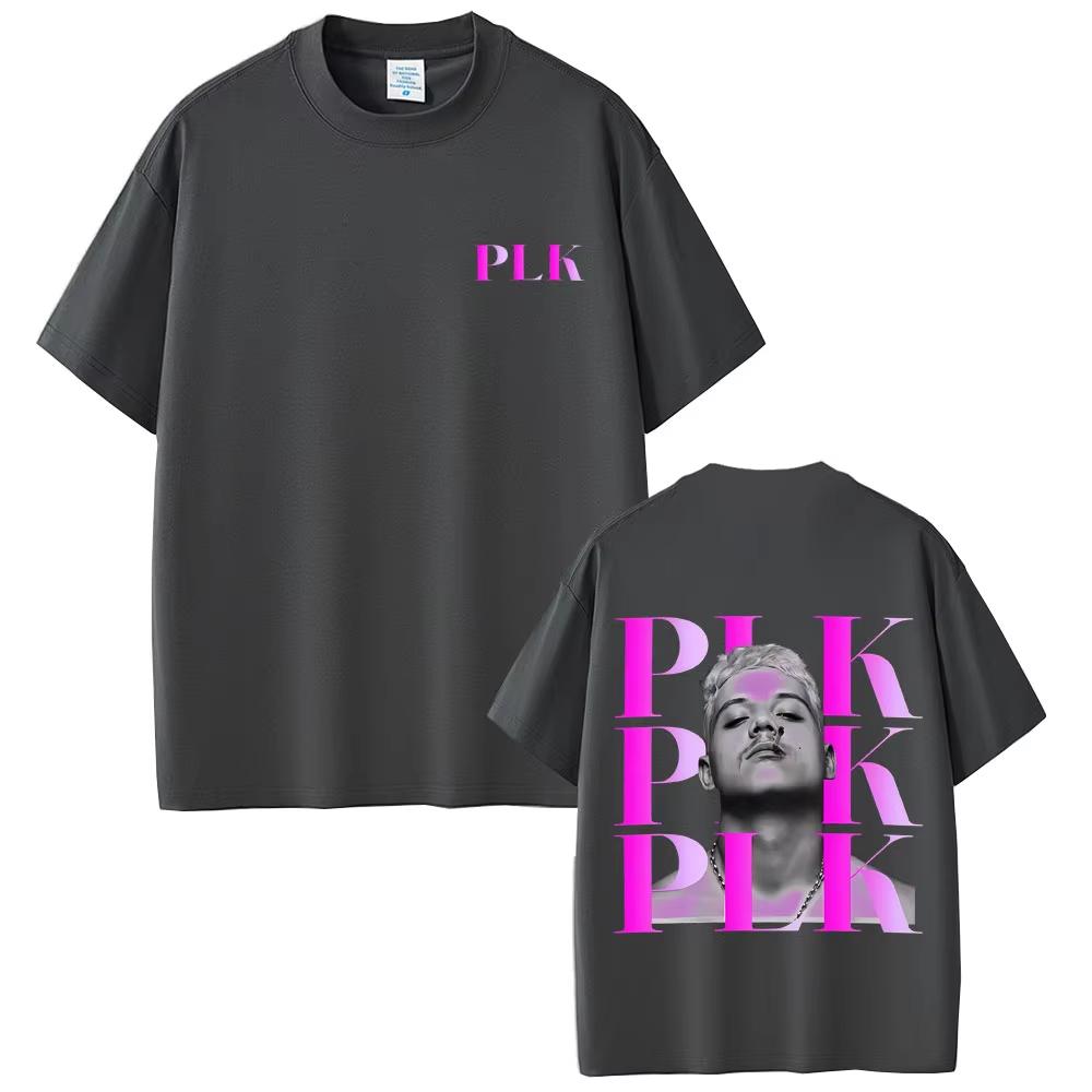 Rapper Plk Face Graphic Tshirt Men Women Fashion Pop Music Streetwear Mens Casual Cotton T Shirts Unisex Vintage Hip Hop Tees