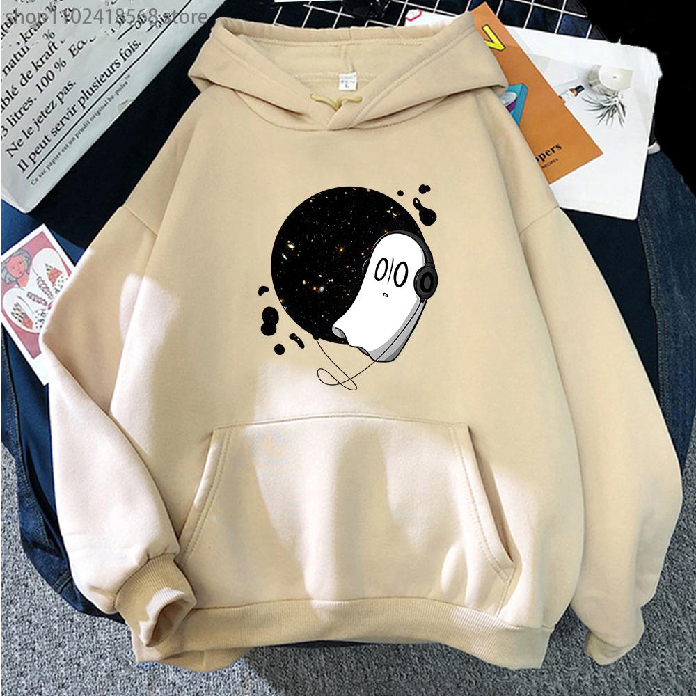 Undertale Game Ghost Print Hoodies Women y2k Fashion Hooded Shirt Long Sleeves Pullover Hoodies Oversize Unisex Clothes