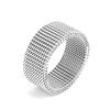 1Pcs Punk Circle Twist Weaving Joint Ring Stainless Steel Silver Color Geometric Rings Fashion Minimalist Jewelry