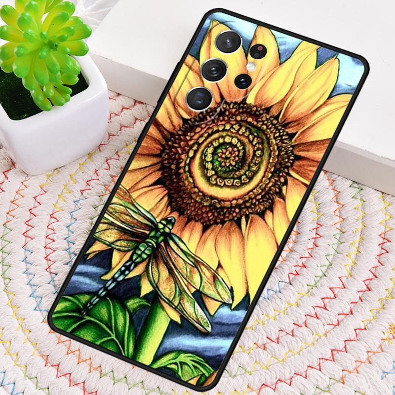 Роскошный силиконовый чехол для телефона с изображением стрекозы для Samsung Galaxy note 10 pro S26 S25 S24 S23 S22 S21 Plus S25Ultra Capa Cover