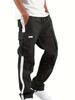 Men's Stylish Color Cargo Joggers Pockets Causal Drawstring Bottom City Walk Street Hanging Pants